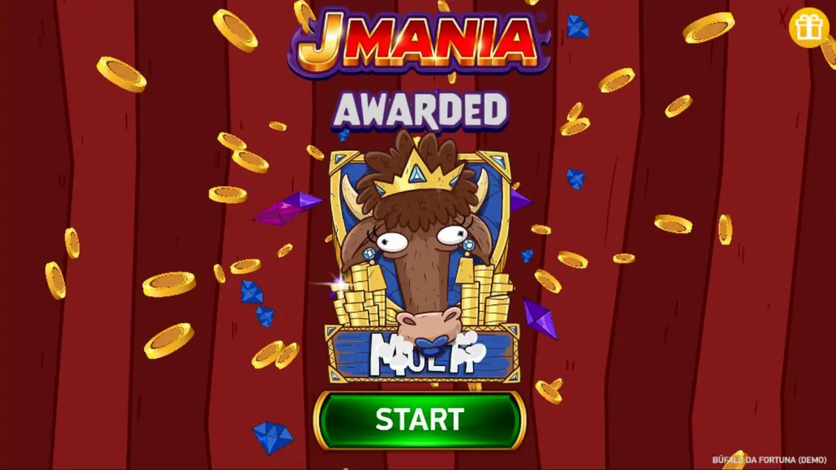 Tampilan visual slot Buffalo da Fortuna dengan latar belakang padang rumput dan simbol kerbau emas.
