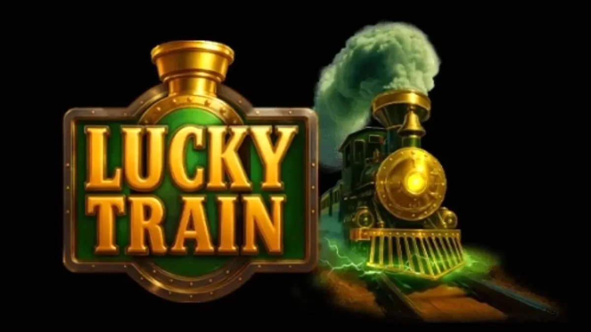 Tampilan visual lokomotif steampunk dalam slot Lucky Train